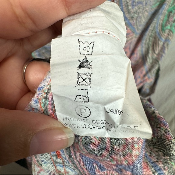 Farm Rio V-Neck Caftan Dress in Multicolor Paisley Print Size Medium - Picture 16 of 16